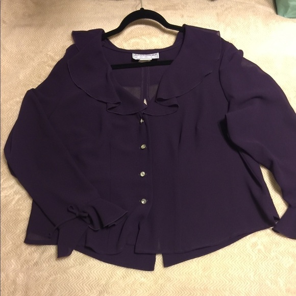 𝅺FORMAL 3/4 length plum dress and sheer jacket - Picture 4 of 11